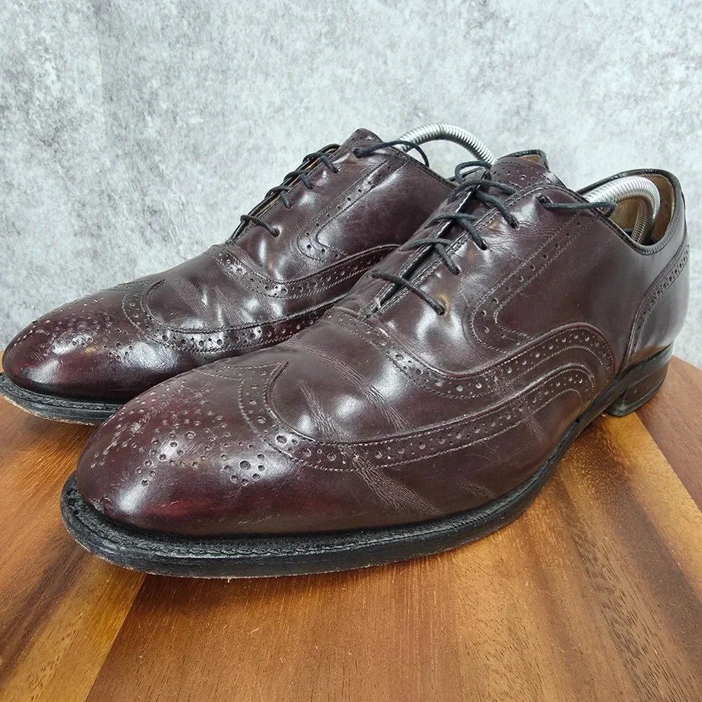 Johnston & Murphy Limited Dress Shoes Mens 10.5 D/B Brown Leather Wingtip‎